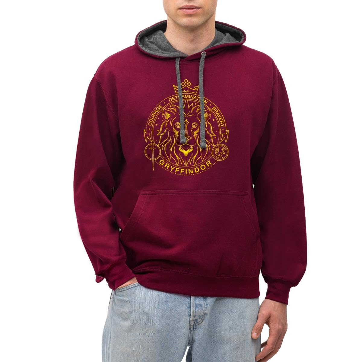 Harry Potter Lion Gryffondor Animal Patron Sweat À Capuche Contrasté Unisexe