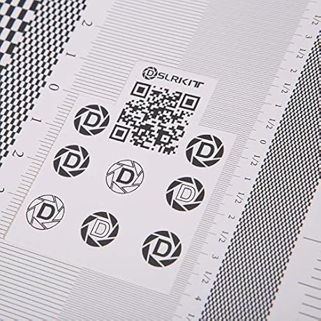 Camera Lens Focus Calibration Tool: AF Micro Alignment Ruler Folding Chart