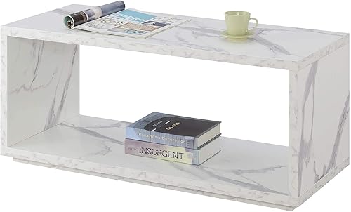 Miniatura 15 de Convenience Concepts Northfield Admiral - Mesa de café, color blanco Blanco,Mármol sintético blanco.,Negro,https://www.amazon.com/dp/undefined