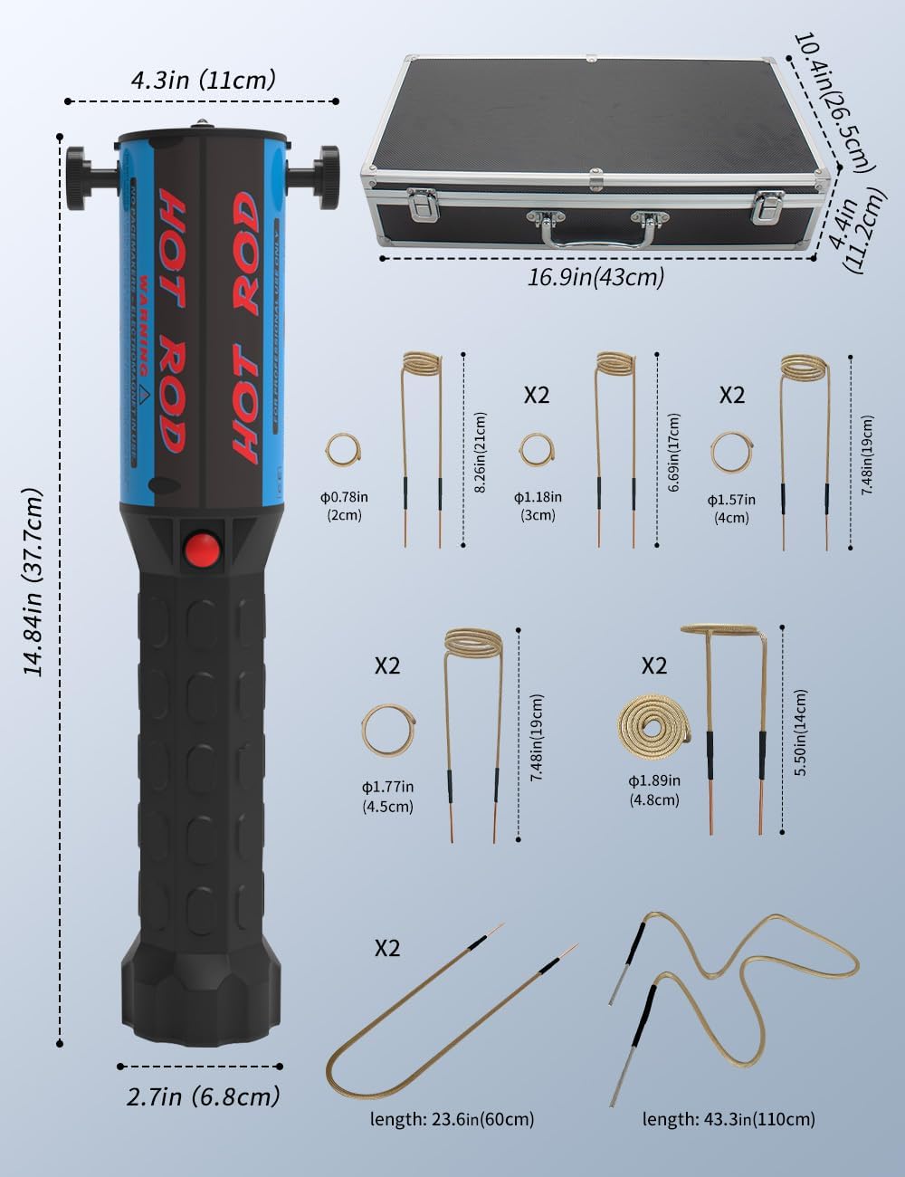 Magnetic Induction Heater Tool - 110V 1200W Induction Heater for Automotive with 12Coils