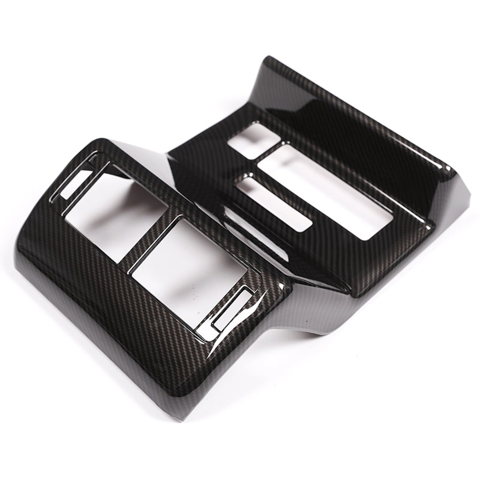 KJWPYNFCar Interior Trim Accessories - ABS - Inner Rear Row AC Vent Air Outlet Frame Cover Carbon Black, for Land Rover Range Rover Velar 2017-2020