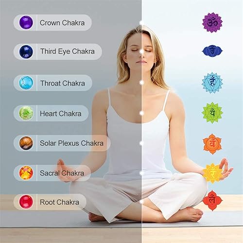 Miniatura 6 de Brazalete GelConnie de piedras de lava, 7 chakras, 0.32 pulgadas, piedra natural, para curación, alivio del estrés, yoga, ansiedad, aromaterapia,