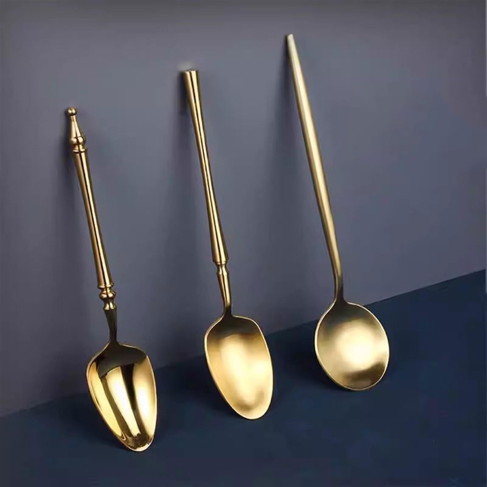 Cucchiai da minestra Cucchiai For La Casa Color Rame, Stoviglie Squisite E Belle, Cucchiai Di Riso A Manico Lungo Della Scuola Elementare, Cucchiai Belli, Squisiti E Di Bell'aspetto Cucchiaio da tavol