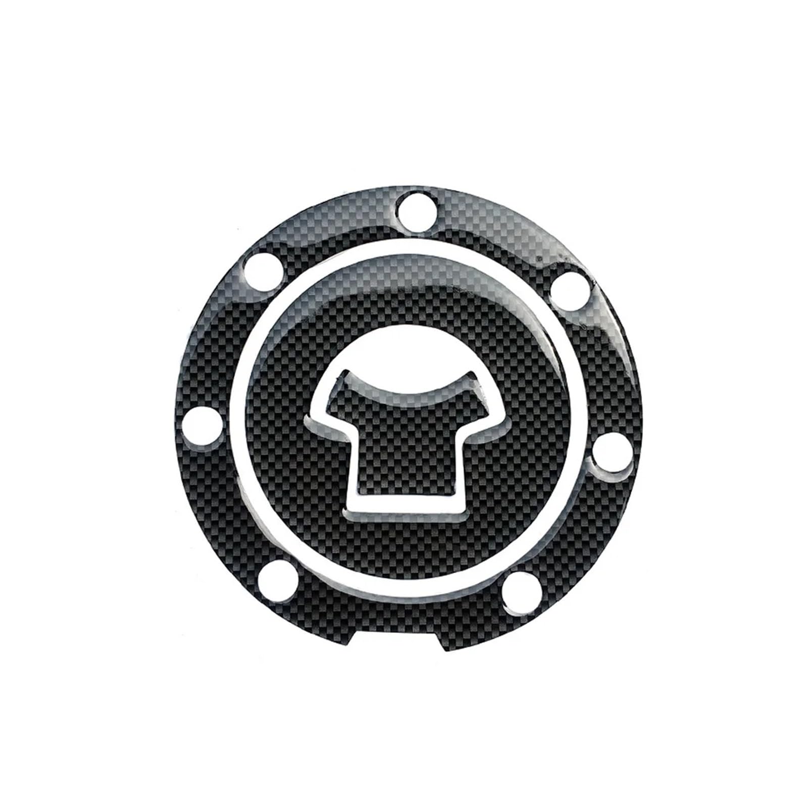 1Pcs Carbon Fiber Look for Motorcycle Fuel Gas Oil Cap Tank Pad Tankpad Sticker(9 Black)