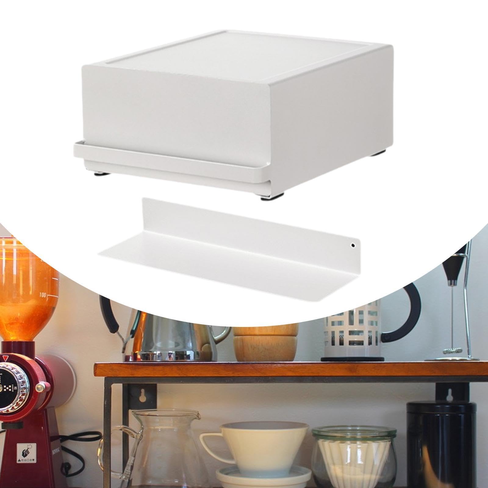 Cajón para Cápsulas de Café Dispensador de Cápsulas de Café Bandeja Deslizante Práctica Soporte para Cápsulas de Café para Electrodomésticos de Encime, Blanco, tal como se describe