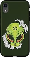 Vista 25 de Alien UFO Cannabis Marijuana Weed Hemp THC Ganja Gift Case for iPhone 17