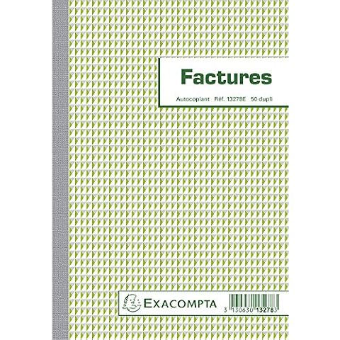 Exacompta 13278e un mabifold Factures 50 hojas dupli autocopiativo Cover