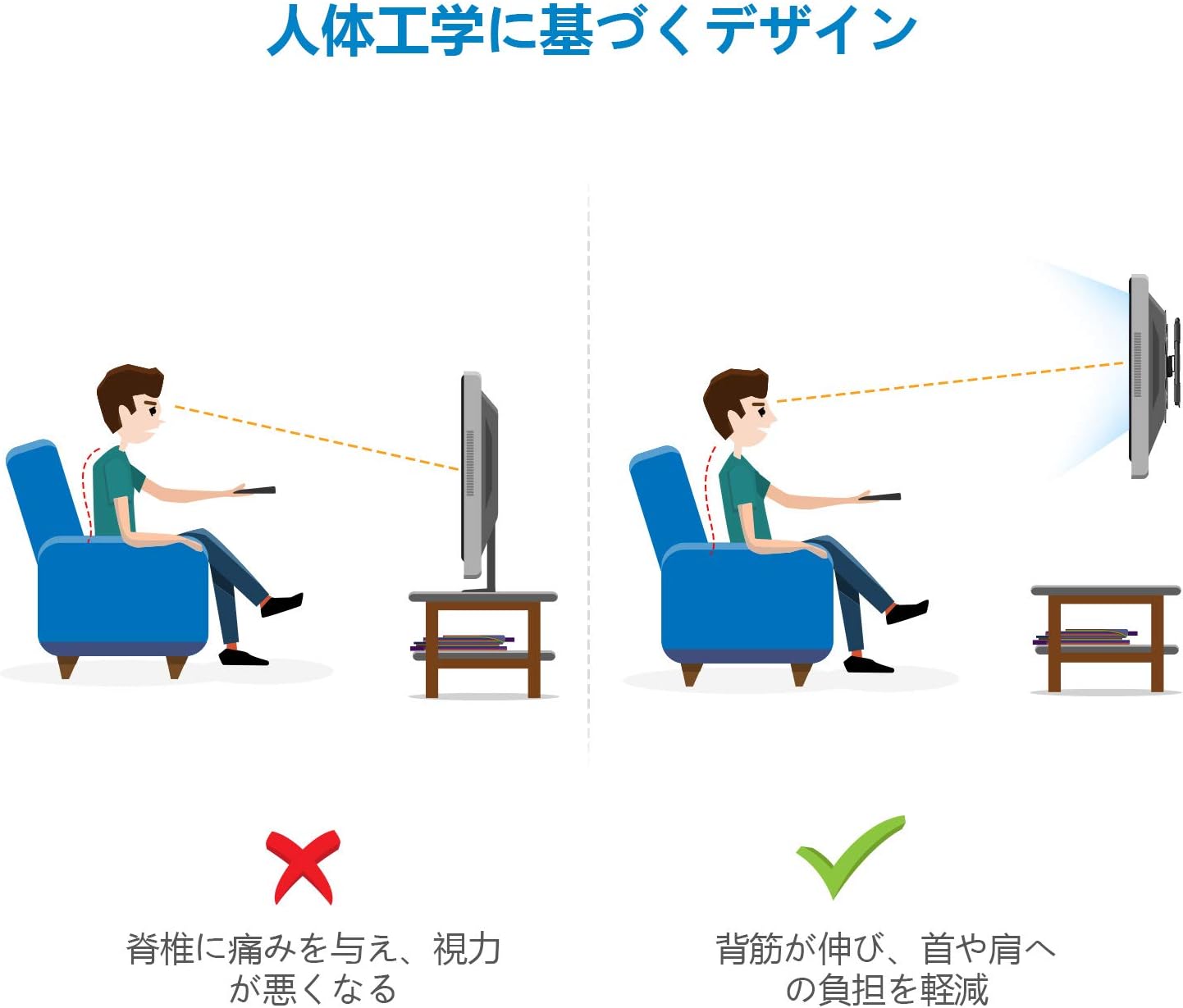 Extension rails for PERLESMITH TV Wall Mount for various stud spacing