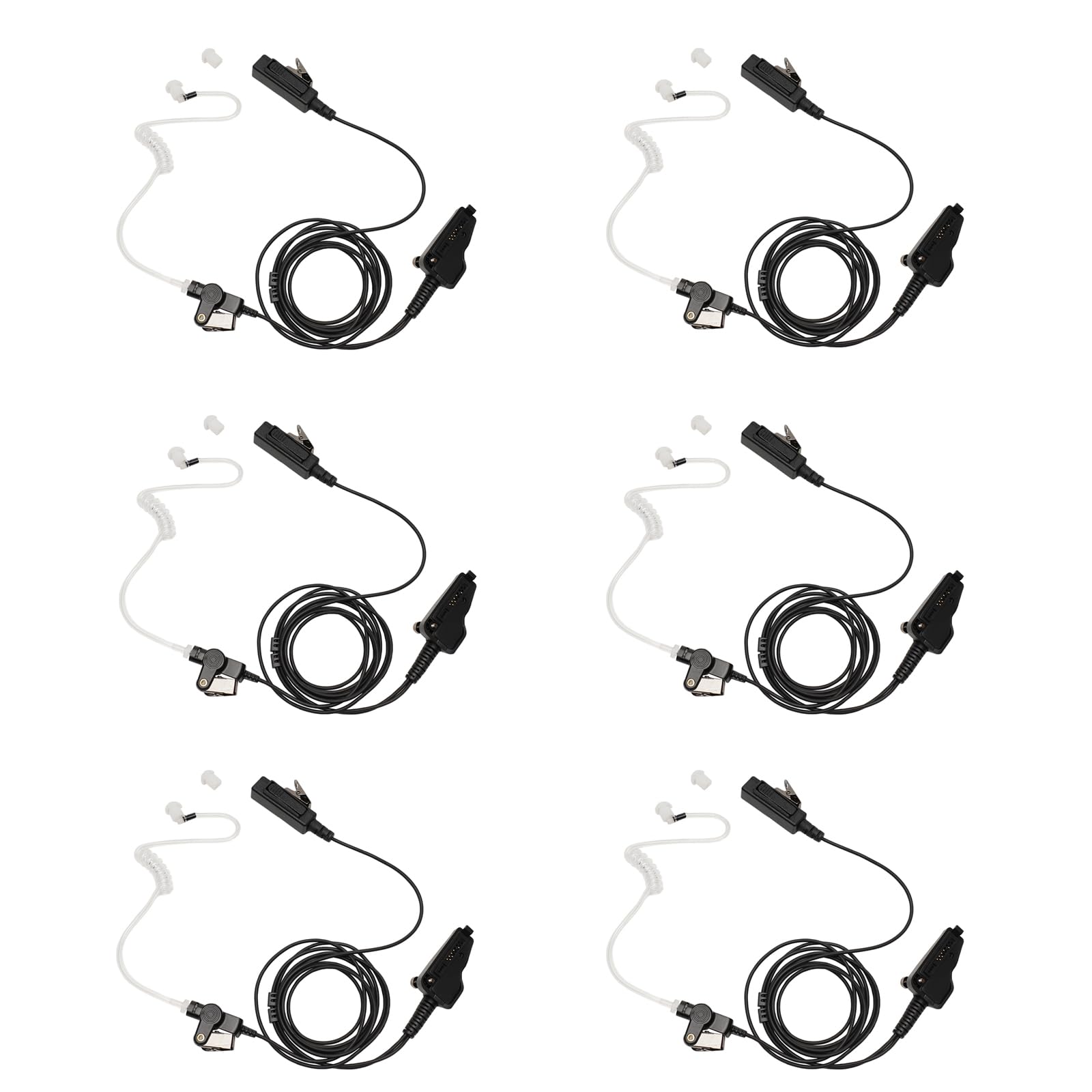 Sarcia Earpiece Headset with MIC PTT Compatible with Kenwood NX-200 NX-210 NX-3300 TK-3180 NX5200 TK-5210 NX-5300-K2 NX-300 P25 K2 Walkie Talkie Two