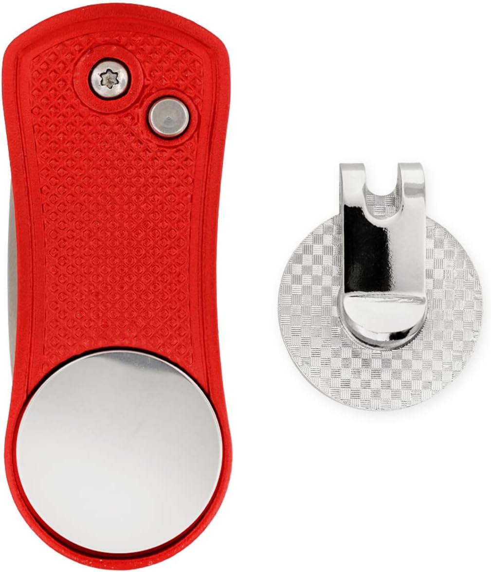 PinMart's Golf Essentials Gift Set - Golf Divot Tool, Hat Clip, Magnetic Ball Markers, Large Ball Marker with Presentation Box - Gifts and Accessories for Men and Women