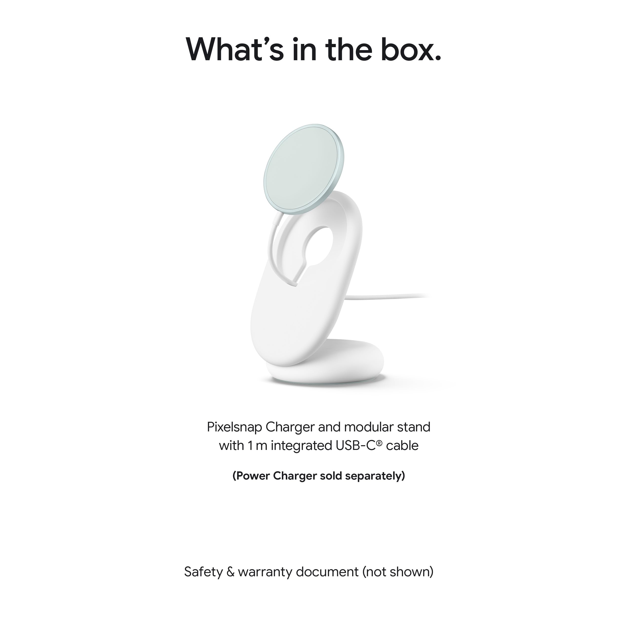 Google Caricatore Pixelsnap con supporto - Caricabatterie wireless Qi2 da 25 W e supporto (Made by Google)