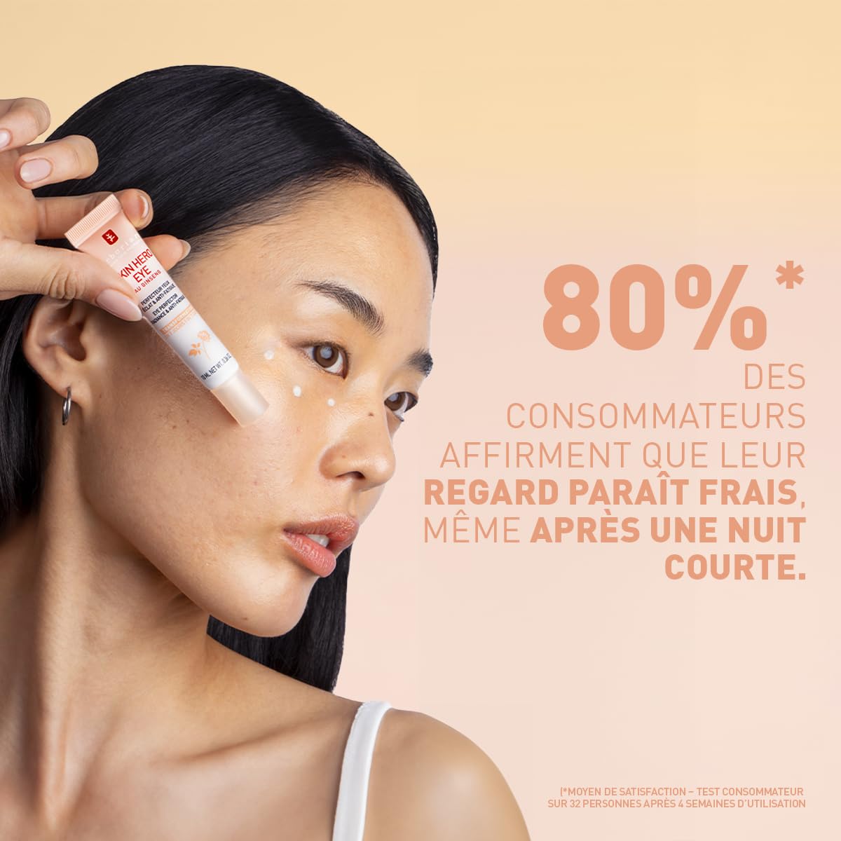 Erborian - Skin Hero Eye - Perfecteur Yeux Non Teinté + Soin Anti-Fatigue Anti-Cernes Revitalisant en 7 Jours - Texture Légère - Cosmétique Coréen - 10 ml