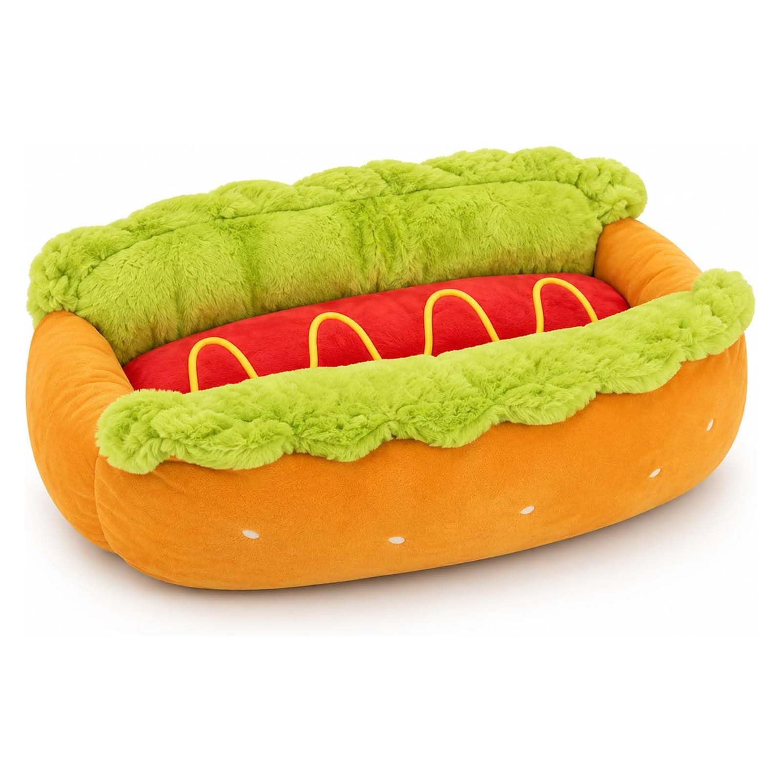 Cama para perros salchicha, cama para perros y gatos, cama de felpa extraíble y lavable, cama de micro gamuza suave y pana para interiores con parte inferior antideslizante para cachorros y mascotas