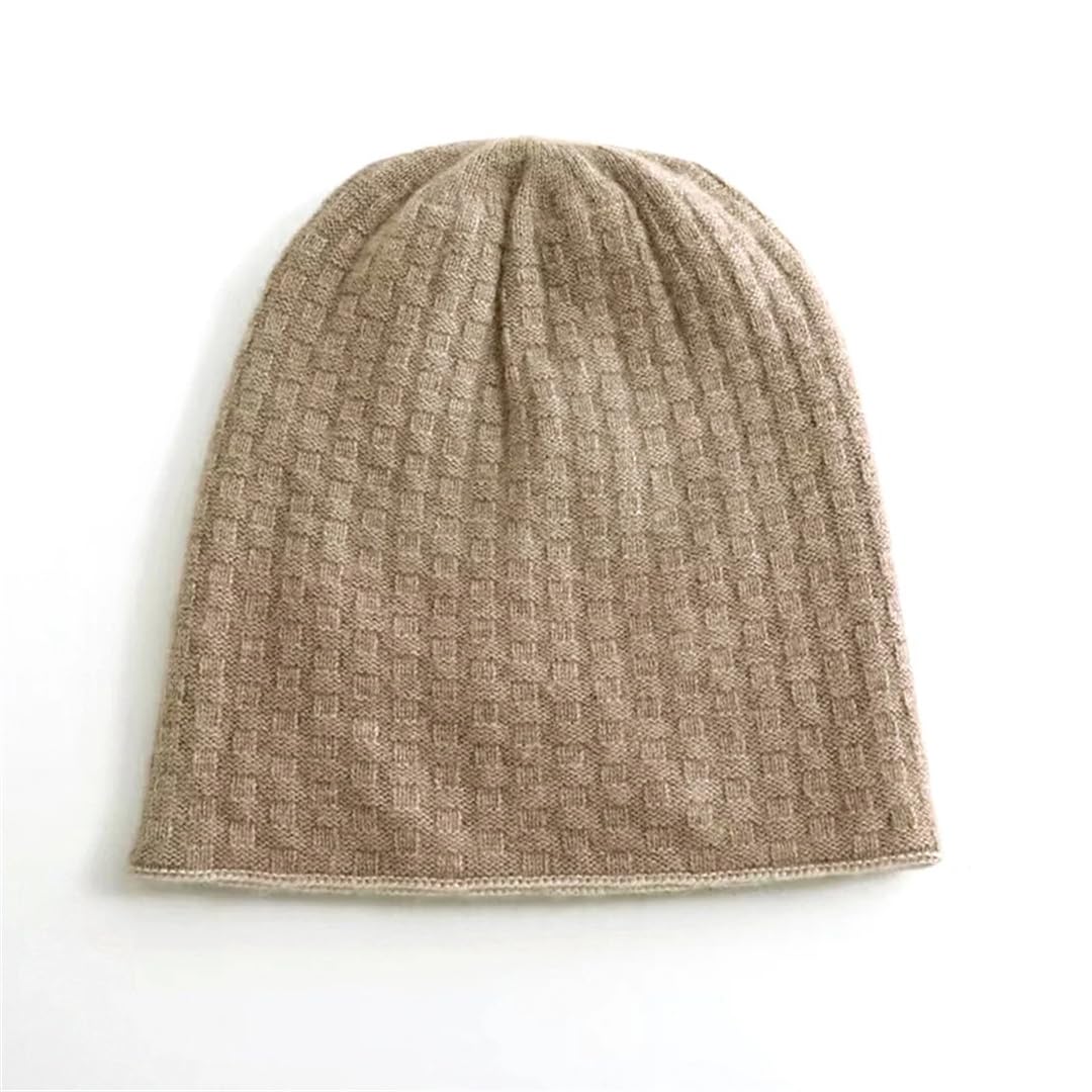 Gorros 100% De Cachemira Pura Para Mujer, Gorro Usable De Doble Cara Para Invierno, Gorros Retorcidos Cálidos Suaves Y Gruesos De 2 Capas