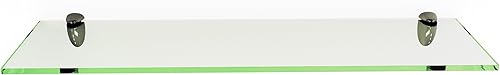 Fab Glass and Mirror Kit de estante flotante rectangular transparente de 38 pulgadas de grosor, 4-34 pulgadas x 27 pulgadas,