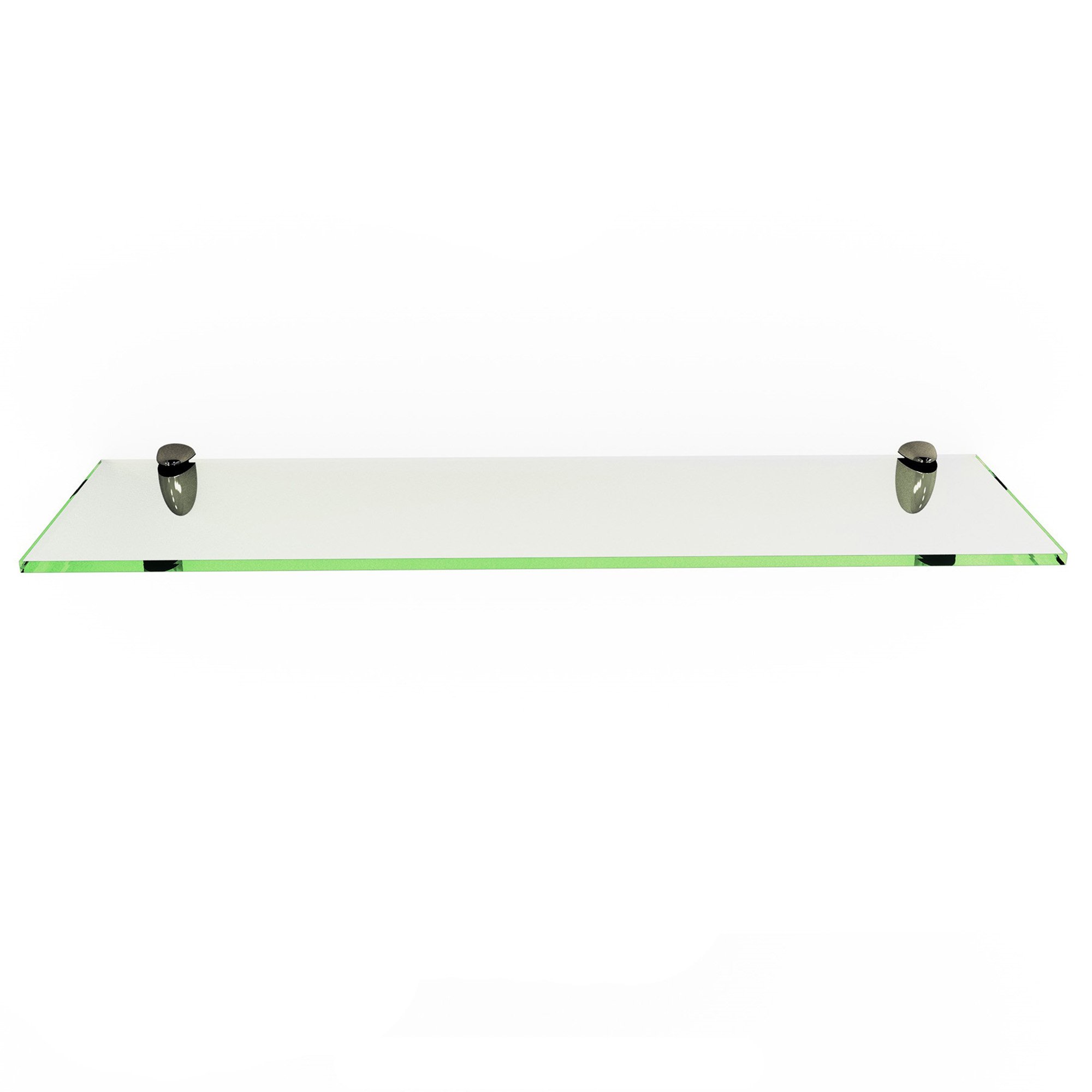 Fab Glass and Mirror Rectangle Glass Shelf, 10" X 36", Clear