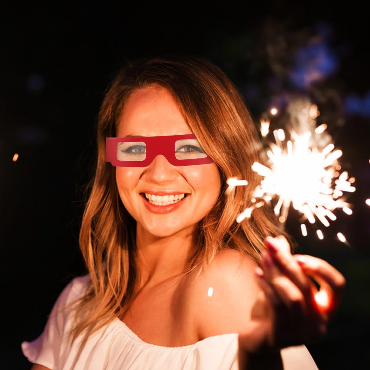 Toyvian 3D 20pcs Cardboard Prism Diffraction Glasses for Music Parties Light Shows, Rainbow Diffraction Effects - Image 2