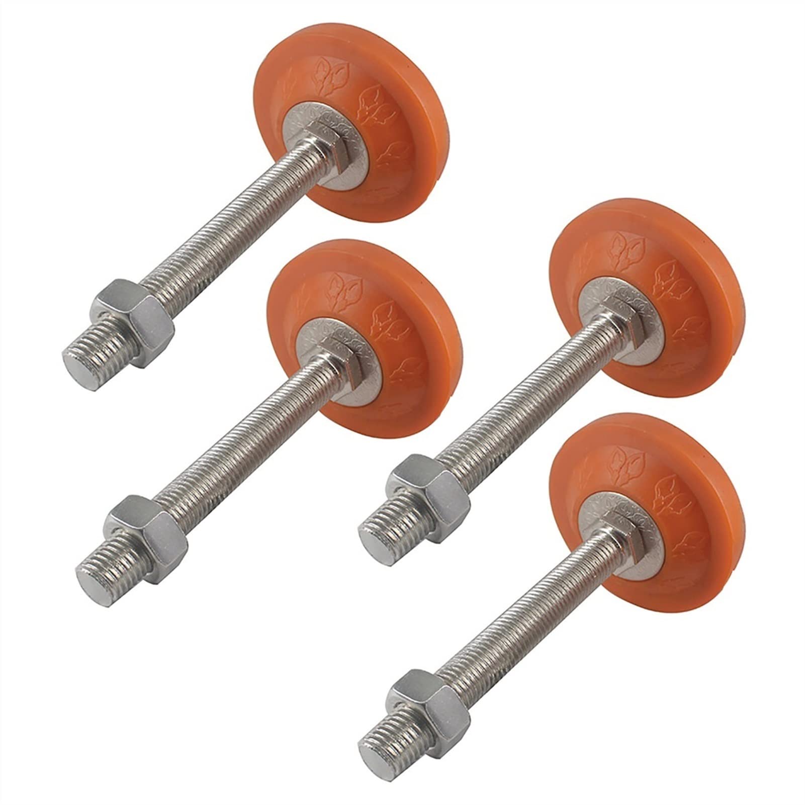 Möbelbeine 4er-Set verstellbare Füße mit Fester Gummibasis, Gewinde-Nivellierfüße for schwere Möbel, Schränke, Regale, Maschinenausrüstung(D60xm12x120mm)