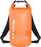 Vista 8 de IDRYBAG Bolsa seca transparente impermeable 2L/5L/10L/15L/20L, pequeña bolsa impermeable para kayak