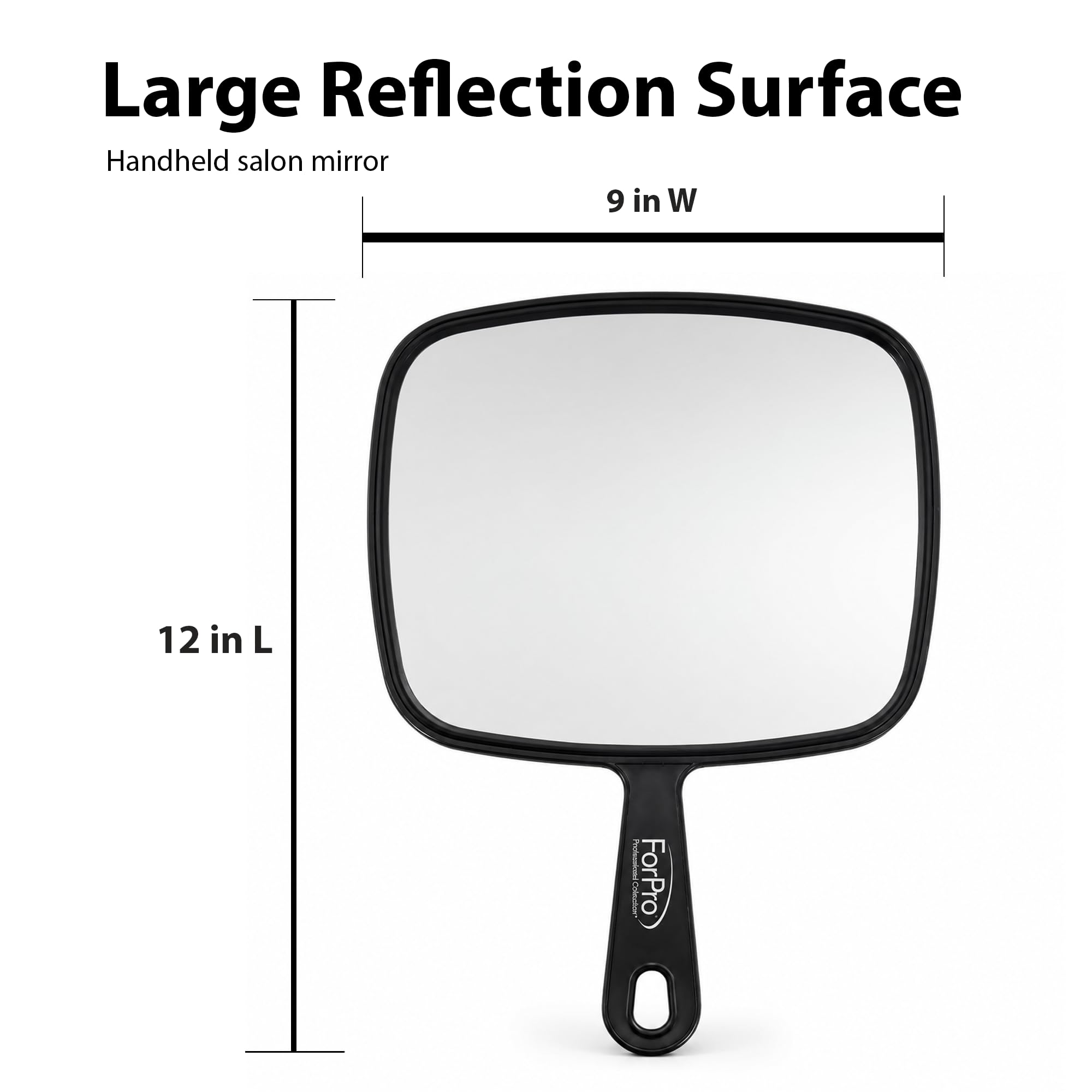 ForPro Hand Mirror - Large, Clear Reflection -6 ForPro Hand Mirror - Large, Clear Reflection -6