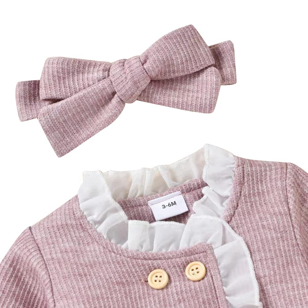 Hopscotch Girls Padding Polyester Full-Sleeve Solid Long Coat with Headband in Pink Color For Ages 2-3 Years (YUG-4227645) 1