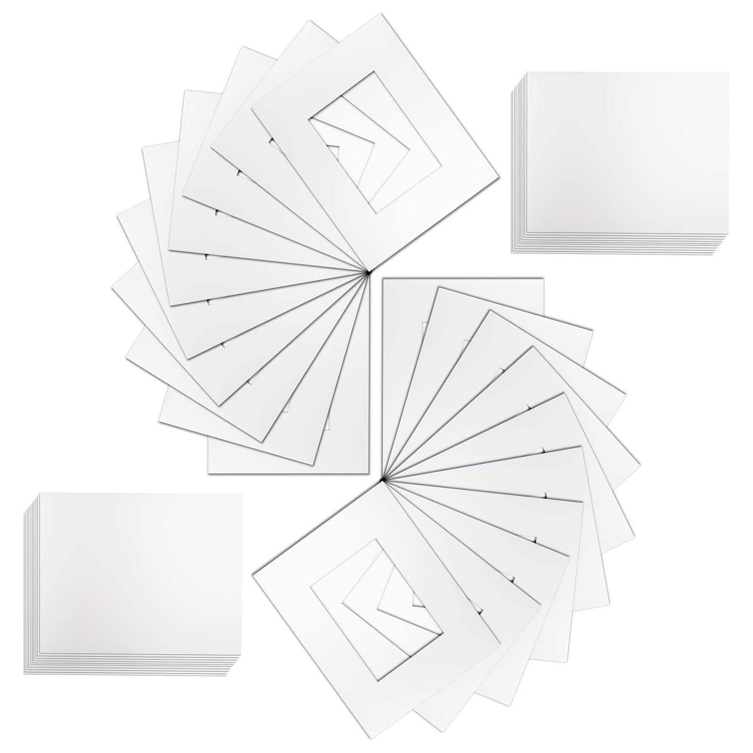 Canvasbay Picture Mounts for Frames with Backs and Clear Resealable Bags - 1.4mm Mount Card for Picture Framing (Plain White, 12"x16" to Fit A4)