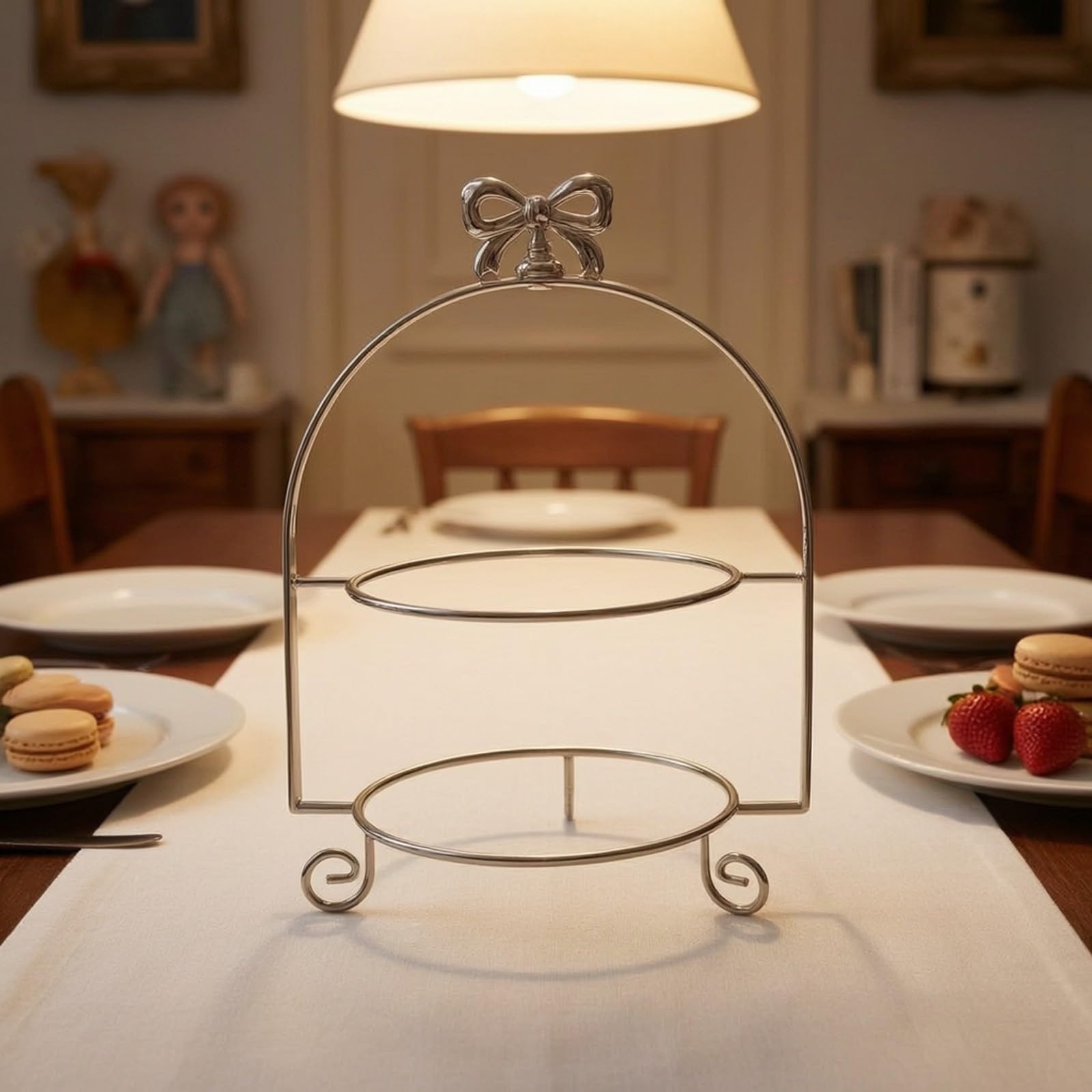 Support à Gâteaux | Acier Inoxydable Galvanisé, Présentoir à Gâteaux, Style Européen, Tr à , pr Buffs, Afternoon Tea, Blangeries , Argent