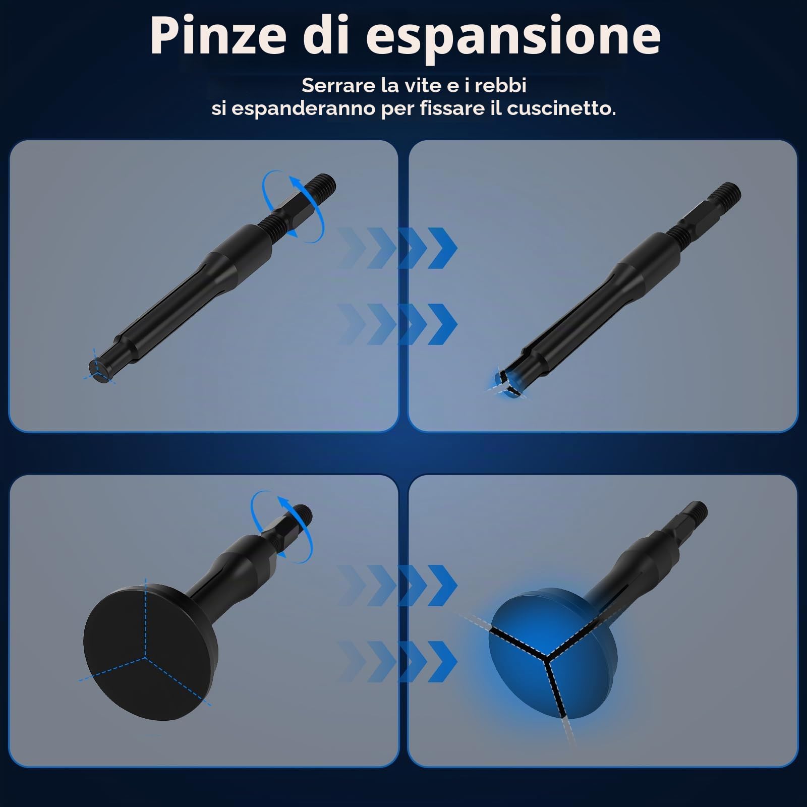 KAOLALI Estrattore del Movimento Centrale da 16 Pezzi, Estrattore di Cuscinetti, Strumento per l'estrazione del Movimento Centrale con Set di Martelli a Slitta per Diametro 6-59 mm