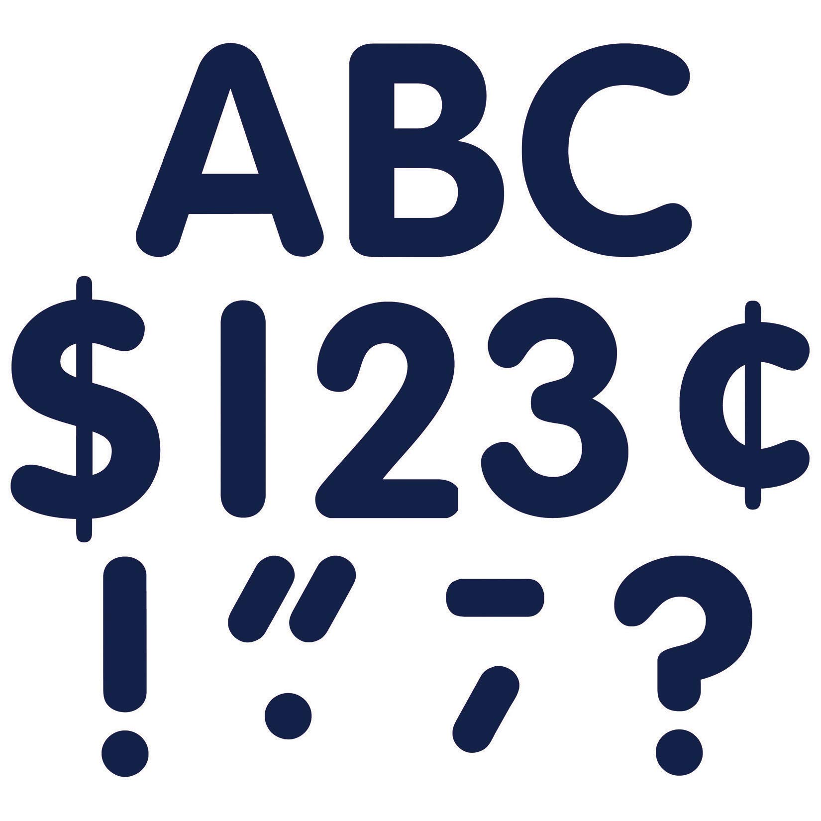 Teacher Created Resources Navy Blue Classic Font 4-Inch Letters Uppercase Pack (5387)