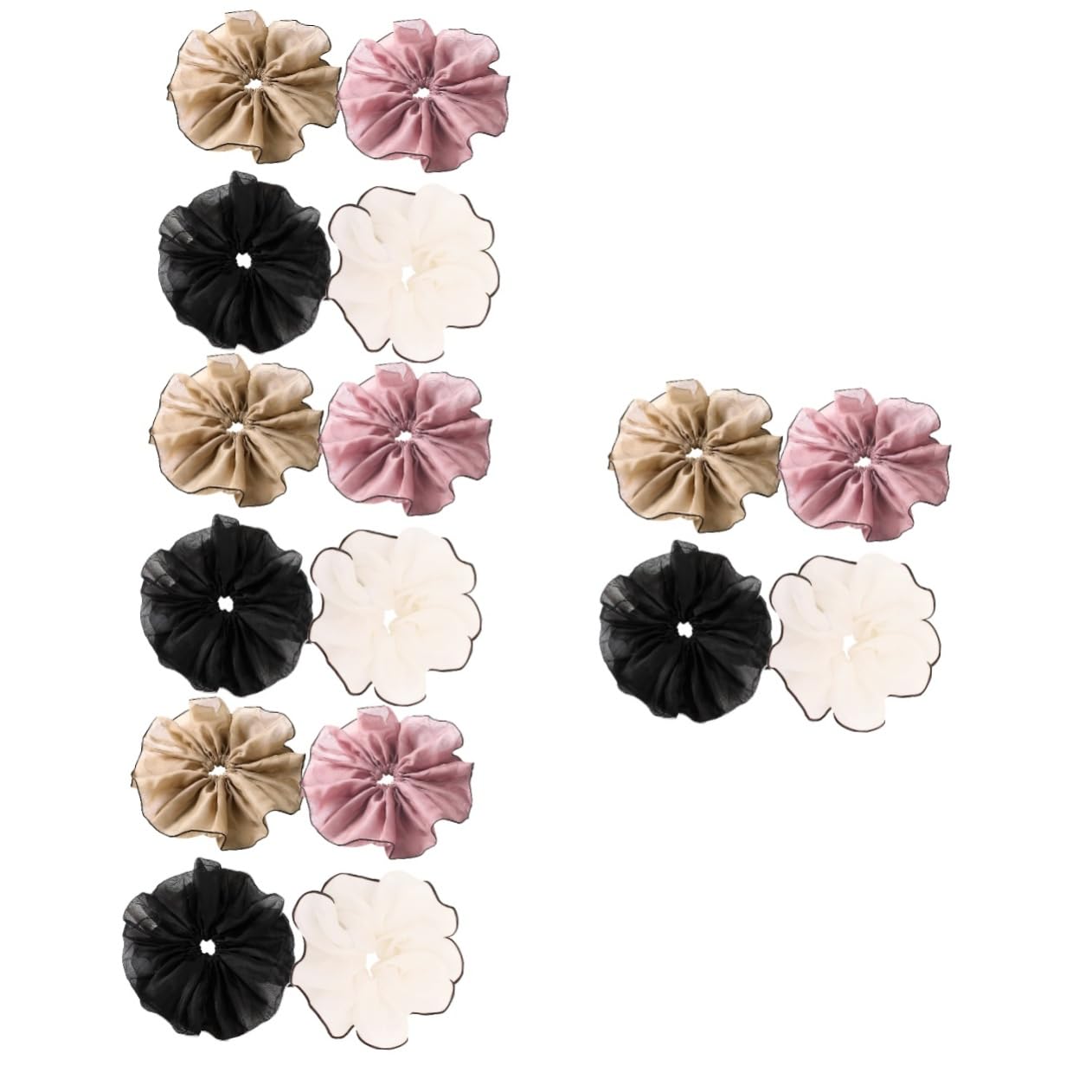 FRCOLOR 16piezas Scrunchies De Pelo Elásticos Para Mujer Coleteros De Moda Neutros Para Coletas y Peinados