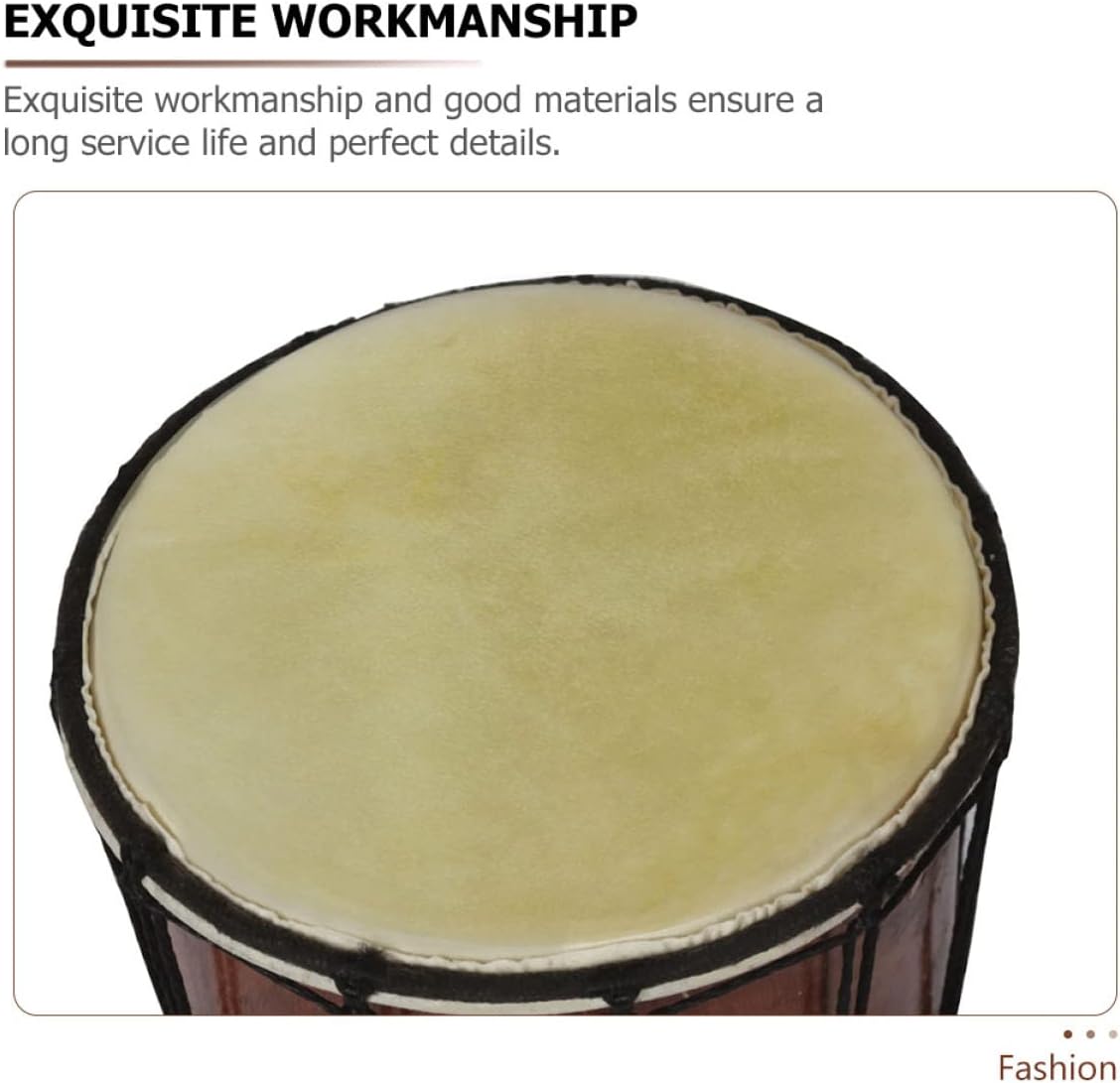 Milisten 4pièces Peau De Africain Peau De Chèvre Naturelle Remplacement Pour Doumbek Accessoire De Percussion Léger Et