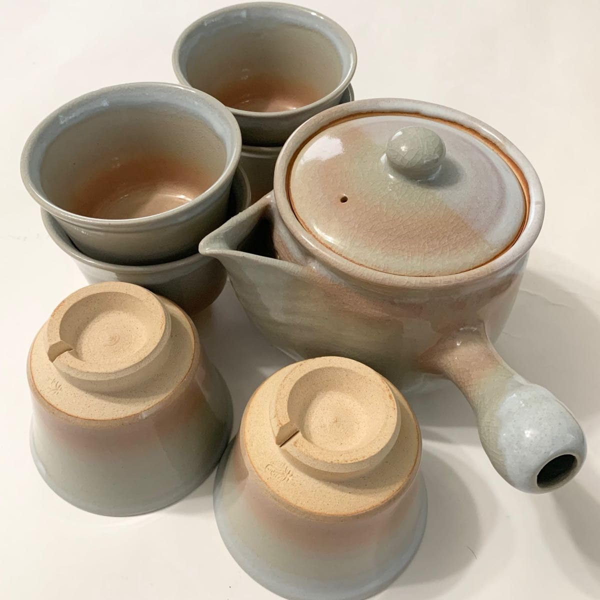 萩焼 天龍窯 茶器揃 急須 湯呑6個セット 萩焼 天竜窯 湯呑み