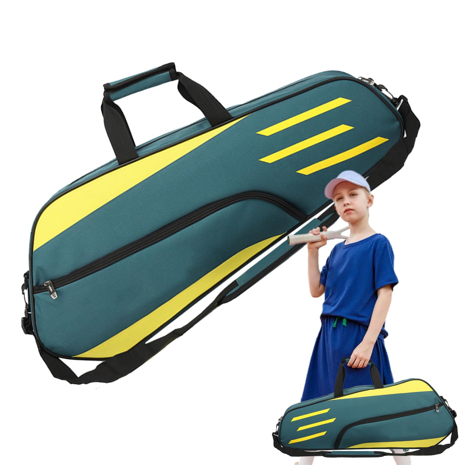 Bolsa de raqueta de tenis, bolsa de raqueta de bádminton, funda para raquetas de bádminton, bolsa protectora grande de almacenamiento para el hombro, bolsas de cubierta para múltiples raquetas, fundas
