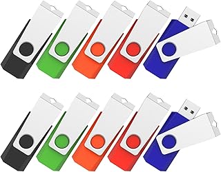 TOPESEL 2GB USB Flash Drives 10 Pack 2GB USB Drive USB 2.0 Flash Drive Swivel Thumb Drive USB Memory Stick Bulk JumpDrive Zip Drive Jump Drive (2GB,10Pack,Colorful)