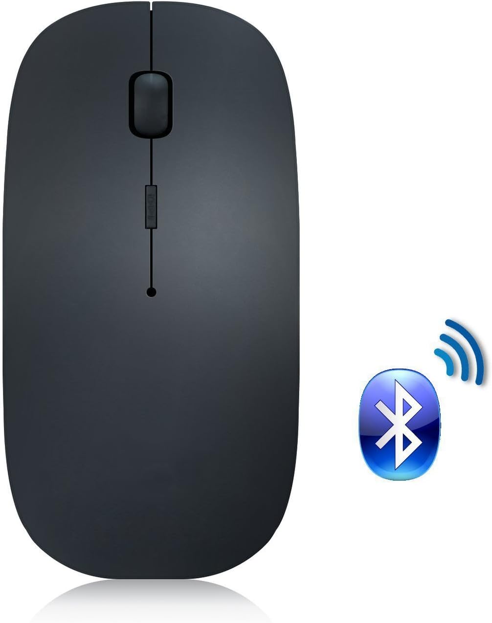 JCHOPE Bluetooth Wireless Mouse Ultra Thin Portable Noiseless Adjustable DPI Wireless Bluetooth3.0 Wireless Mouse for Notebook, PC, Mac, Laptop, Computer, Windows/Android Tablet Black