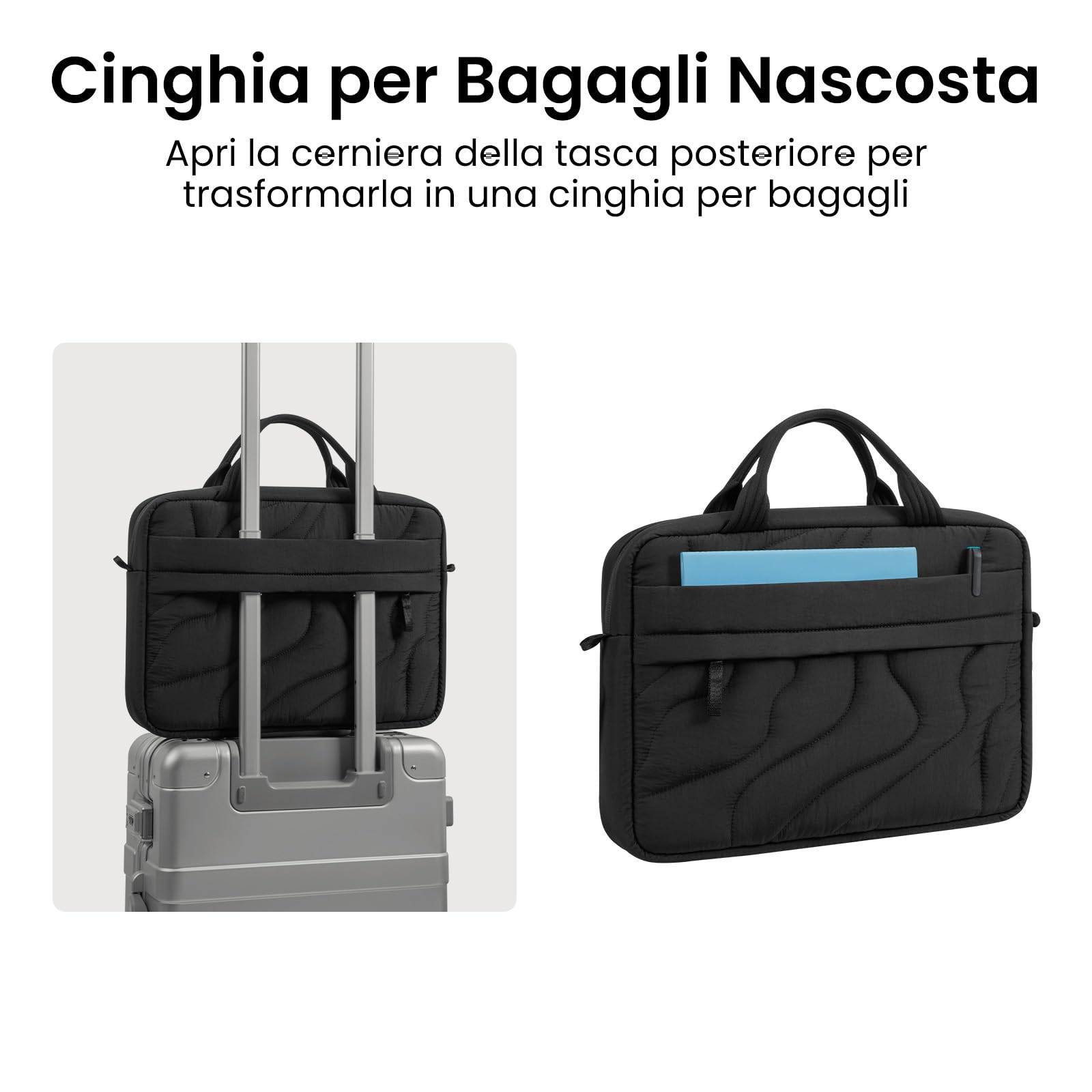 tomtoc 16 Pollici Borsa per Laptop da Donna, Custodia Leggera per 16 Pollici MacBook Pro e altri 15/16 Pollici Laptop, Borsa da Lavoro e da Viaggio con Spazio di Archiviazione ben Organizzato