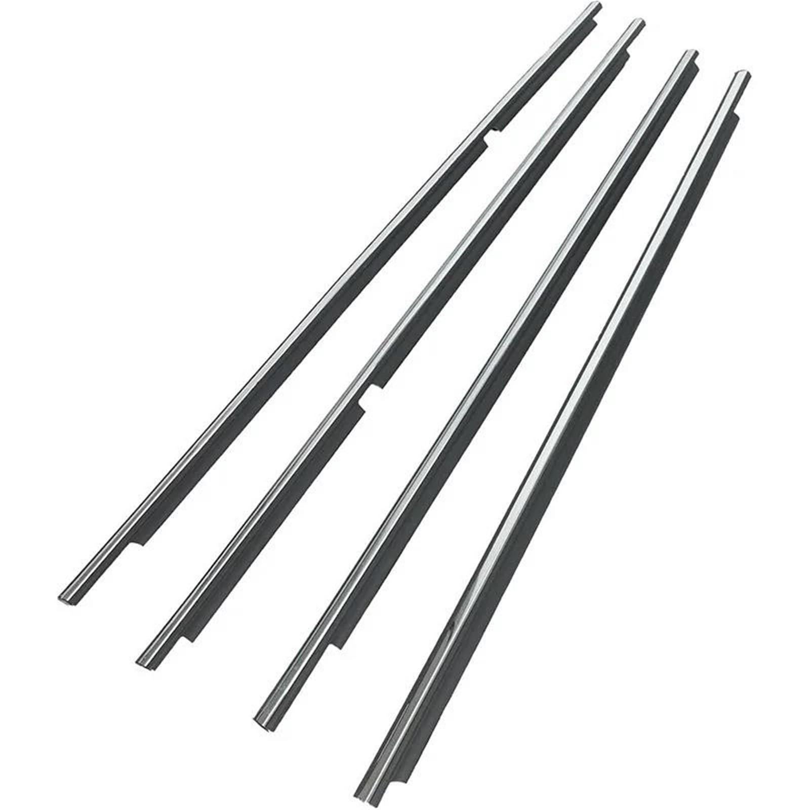 Spamfafghq Chrome 4Pcs Weatherstrip Window Rubber Trim For Toyota For Land For Cruiser Lc200 Series 2008-2021 7572060070(Chrome)