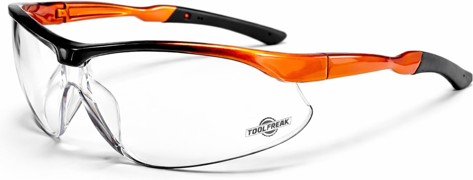 ToolFreak Agent Safety Glasses EN166 F Rated Clear Lens | Anti Fog & Anti Scratch Eye Protection | Lightweight Wraparound PPE for DIY, Workshop & Trade Use