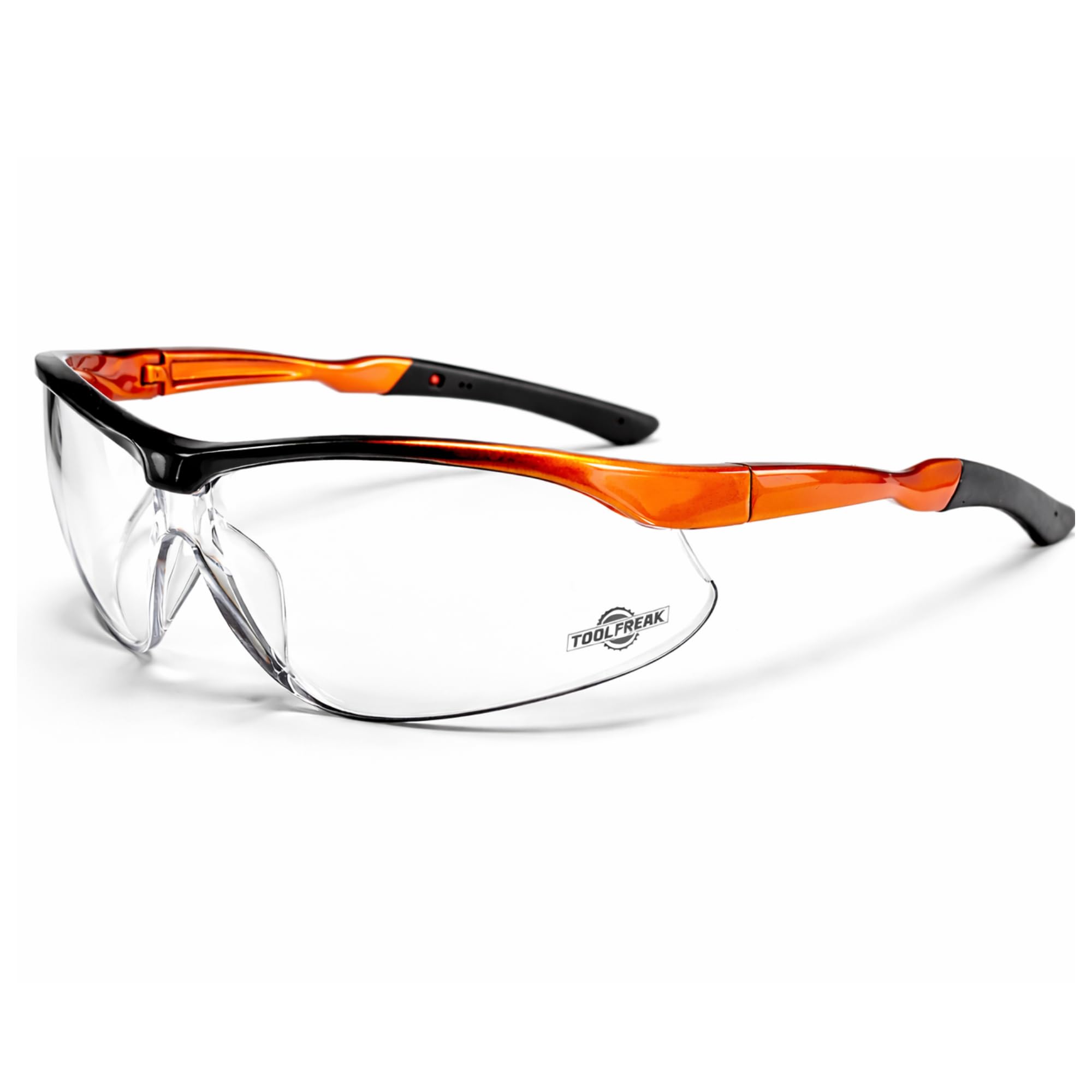 ToolFreak Agent Safety Glasses EN166 F Rated Clear Lens | Anti Fog & Anti Scratch Eye Protection | Lightweight Wraparound PPE for DIY, Workshop & Trade Use