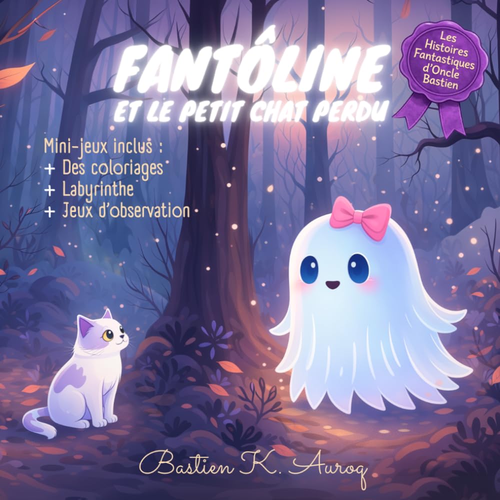 Fantôline et le petit chat perdu: Une aventure tendre et amusante pour enfants (livre illustré avec histoire, jeux et coloriages, dès 3 ans) (Contes pour enfants)