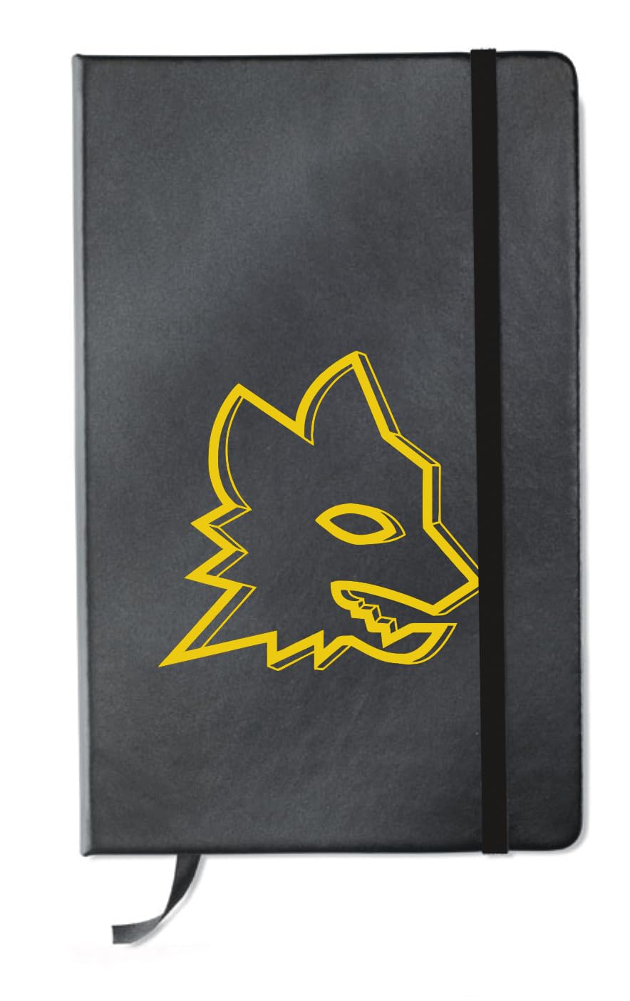 AS Roma Lupa Notebook unisex, dla dorosłych, czarny, A5