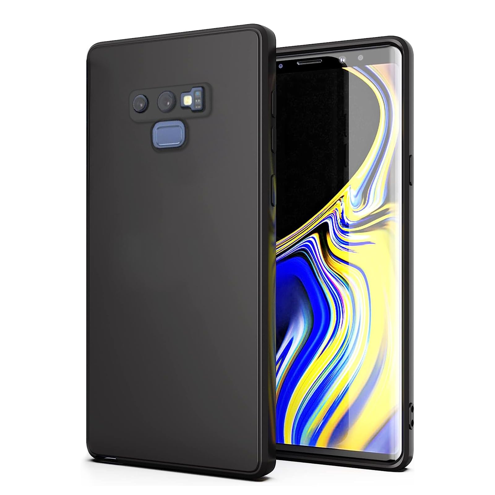 Silicone Cover Case Cover for Samsung Galaxy Note 9 Thin with Camera Protection Soft Interior Slim Fit Flexible Phone Case (for Samsung Galaxy Note 9-Black)