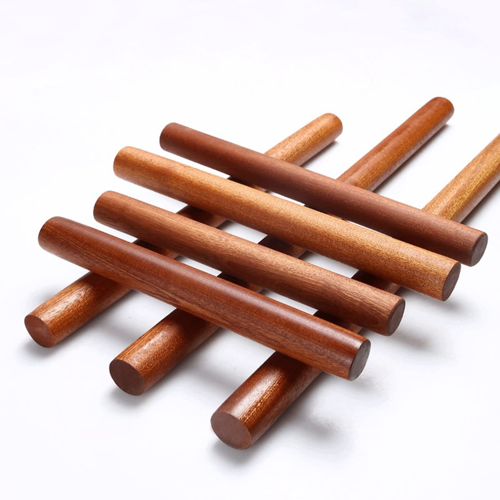 Rodillo de madera para hornear, herramienta de cocina de madera maciza para repostería, pan, pizza y fondant, perfecto para cocineros caseros y entusiastas de la repostería