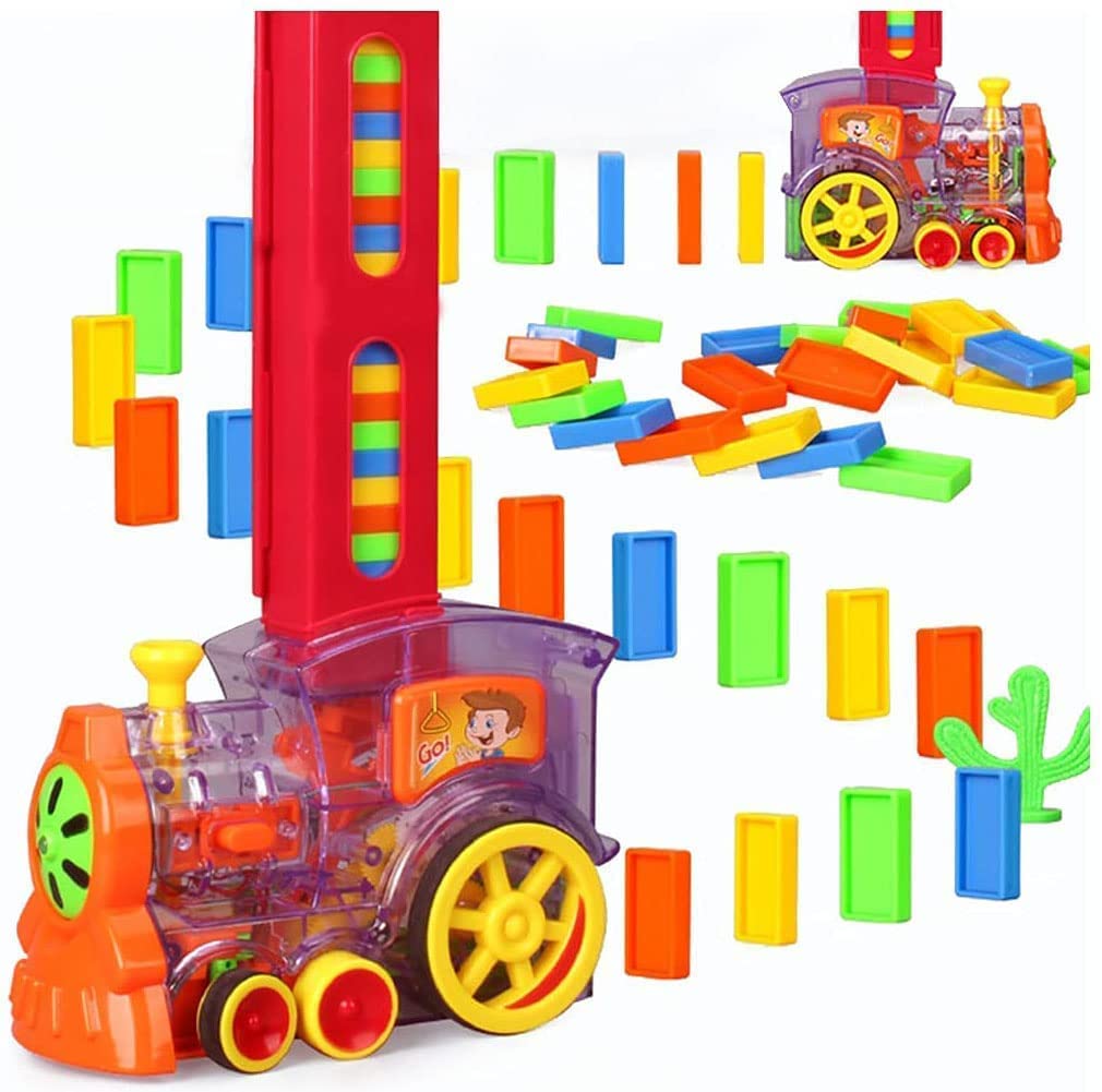 Braintastic Domino Train Set of Premium Pack of 40 Dominoes with Light Sound Building Blocks Stacking Tile, Stylish & Comfortable, Decorative Game Toys for Kids (B0CQVWPJV8) Amazon Price History, Amazon Price Tracker