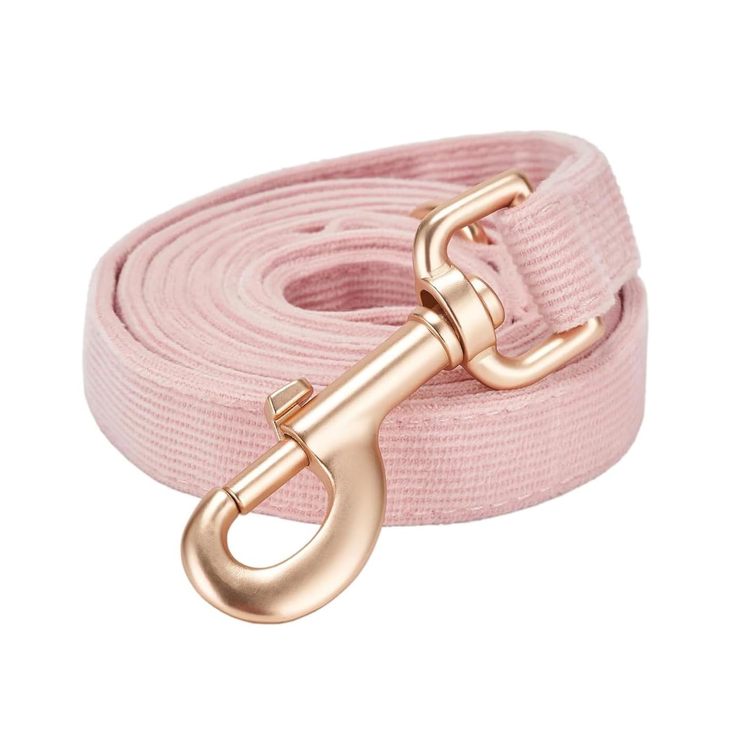 Petiry Soft Corduroy Fibric Dog Leash, 5 Feet Length Lead with Heavy Duty Rotating Hook, for Small Medium Dogs.(S,Light Pink) โ image 1