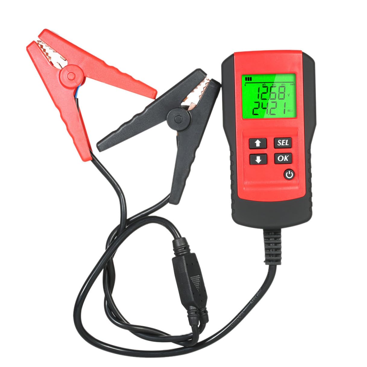 ibasenice Analizzatore di Batterie per Auto da 12 V Tester Compatto per Impianto di Avviamento Strumento Portatile per Test Capacità e Resistenza Batteria per Officine e Produttori
