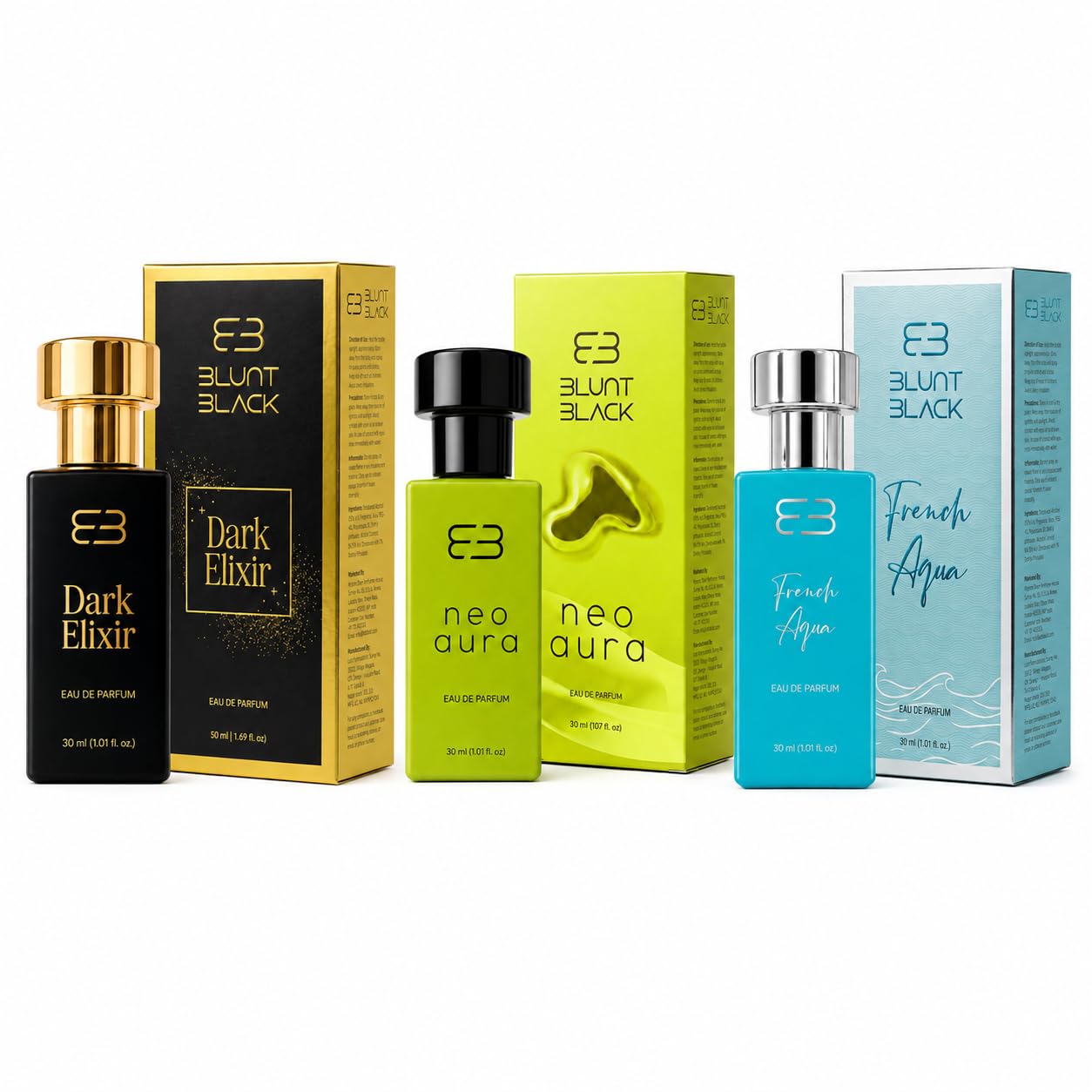 BLUNT BLACK Eau De Parfum Combo 3x30 ml - Image 1