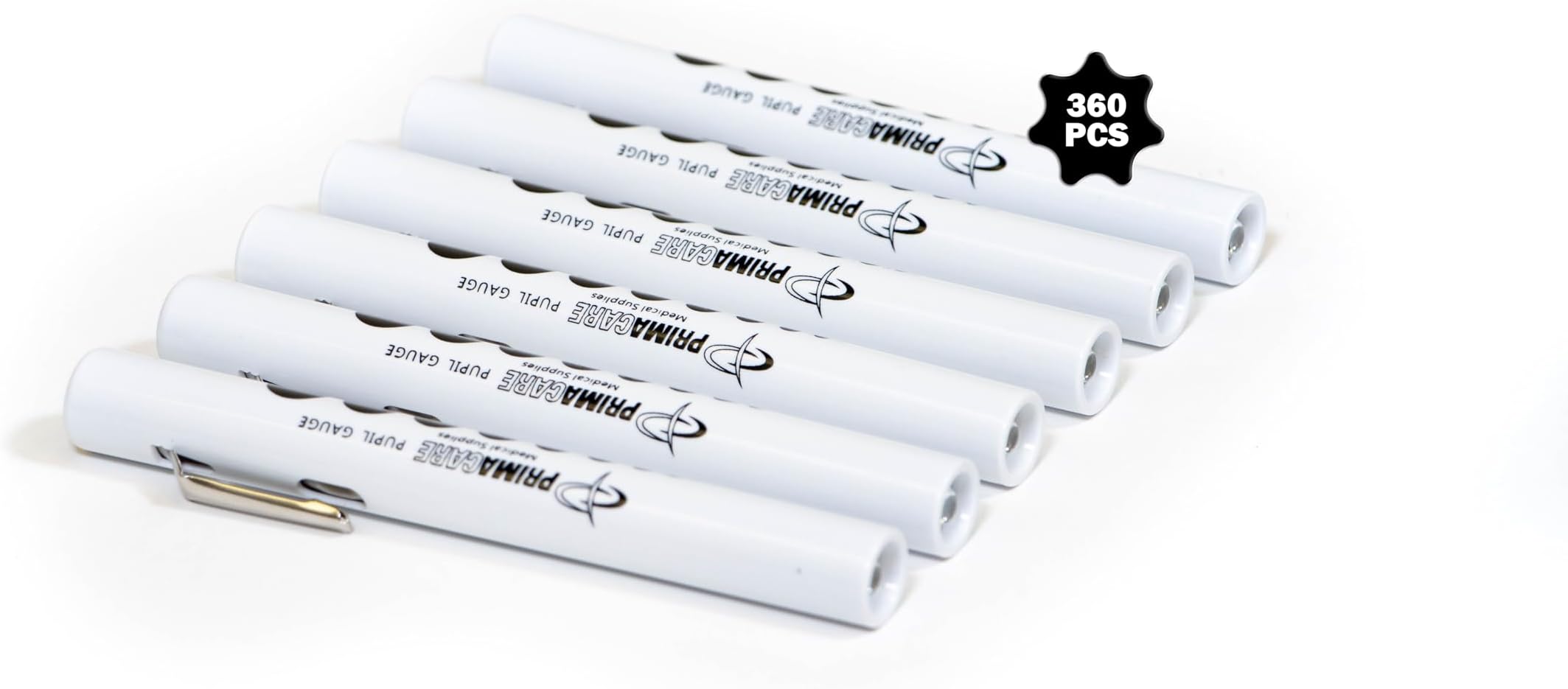Primacare CSDL-9223 Disposable Diagnostic Medical Penlight with Pupil Gauge, 1/2 x 5-Inch, Pack of 360