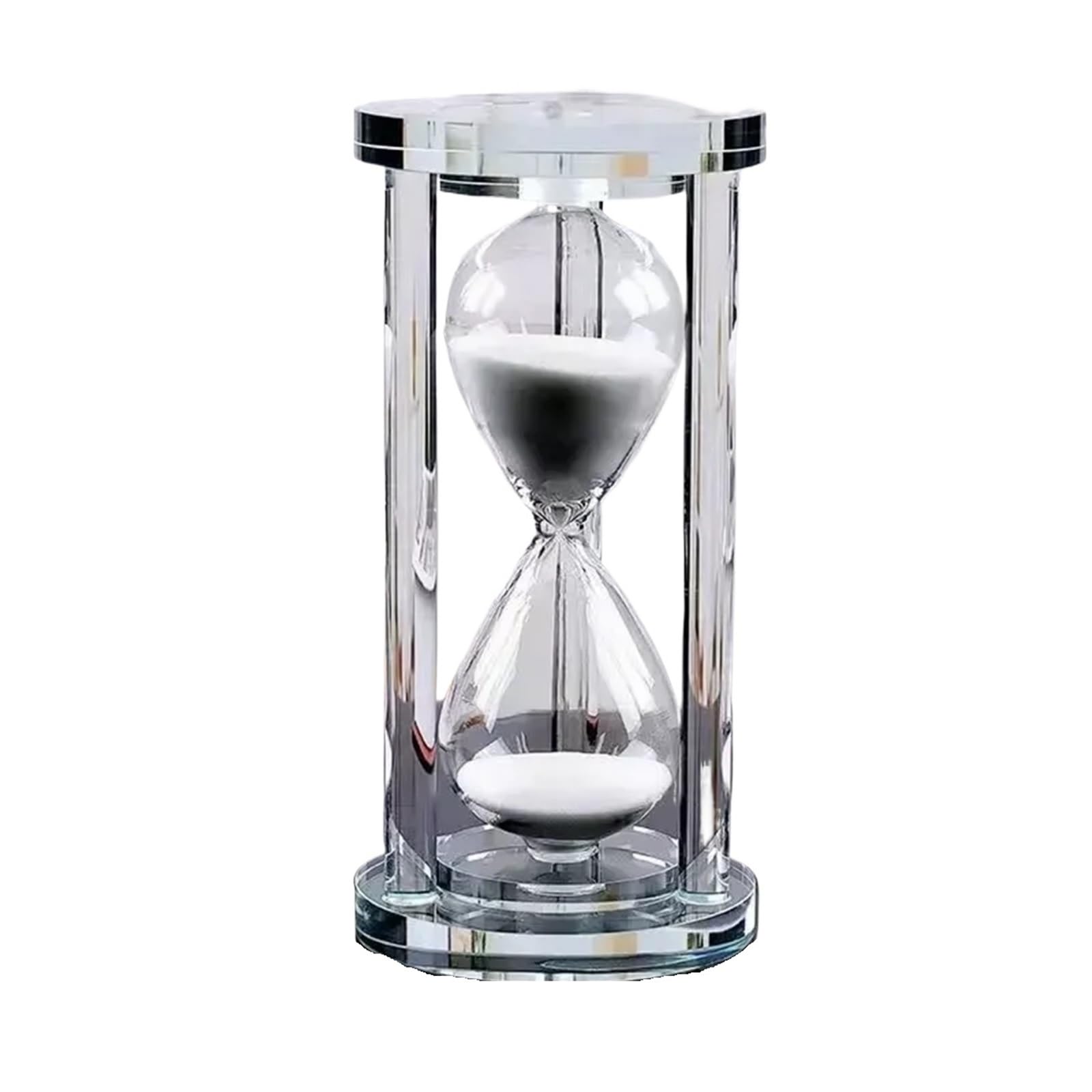 Reloj de Arena de 15 a 60 Minutos for Cocina, Moderno Reloj de Arena de Cristal, Temporizador de té, decoración del hogar, Regalo para La Decoración De Dormitorios Y Oficinas(White,30min)