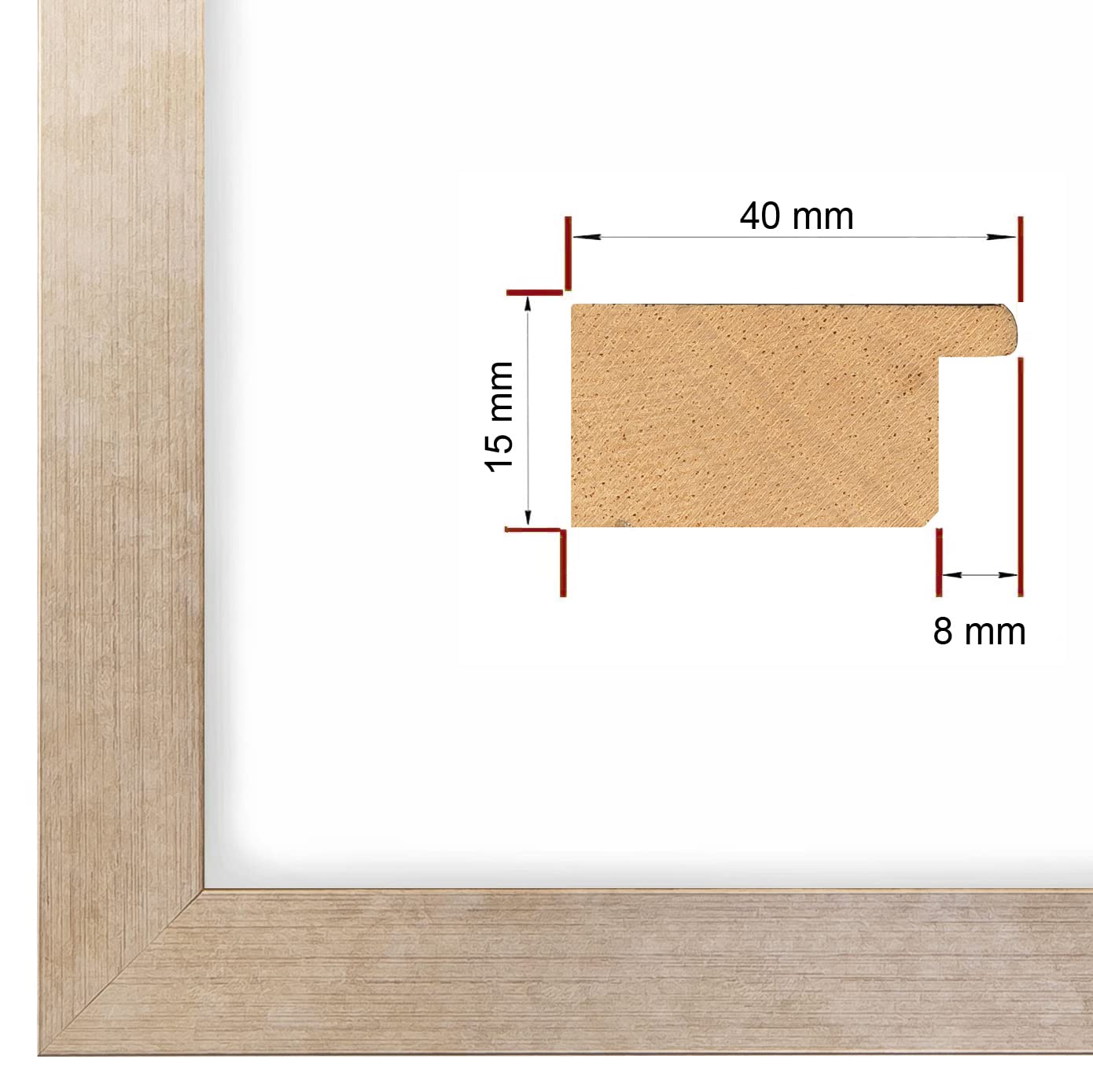 NiRa Marco de fotos de madera maciza, 31 x 41 cm, color marrón oscuro | Borde exterior en negro | Tamaño seleccionable | Marco para carteles | Rompecabezas | collage de fotos HD105